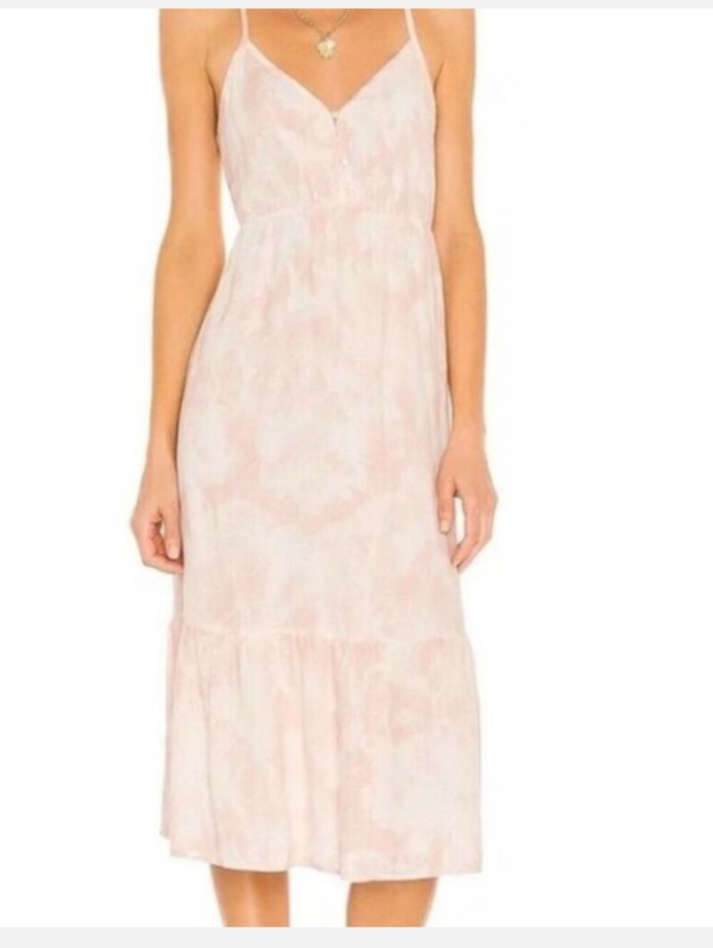 Rails Delilah Peach Pink Tie Dye MIdi Dress Size XL